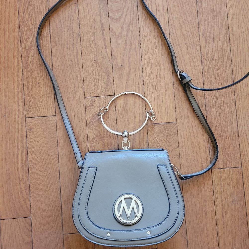 Mia Farrow Collection Top Handle Crossbody (Taupe)